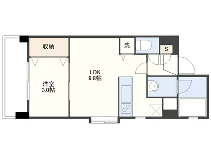 ベルヴェデーレ井石(1LDK/2階)の間取り写真