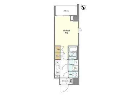 CASSIA押上桜橋(1K/4階)の間取り写真