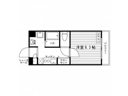 アビティ瑞穂(1K/1階)の間取り写真