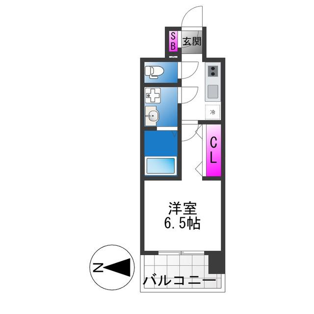 ファステート大阪アステール(1K/2階)の間取り写真