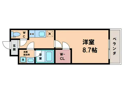 フジパレス杉本町III番館(1K/1階)の間取り写真