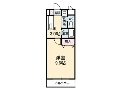 エストゥディオ・KATO(1K/3階)の間取り写真