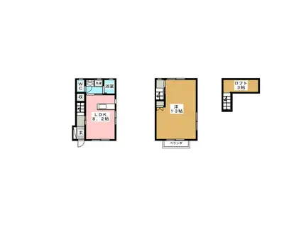 SKYROCKETIII(1LDK/1階)の間取り写真