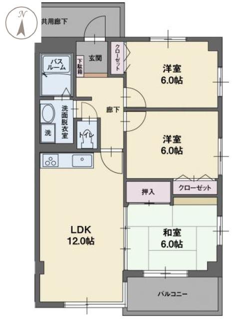 RYU-SUI(3LDK/2階)の間取り写真
