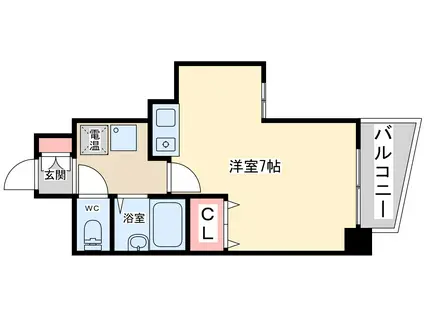 エイム21(ワンルーム/3階)の間取り写真