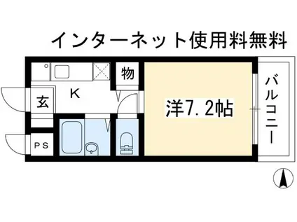 プロスペリテノムラ(1K/2階)の間取り写真