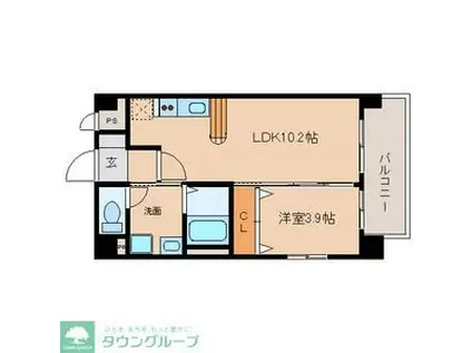 YGGDRASIL(1LDK/5階)の間取り写真