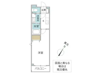 ルーチェ春日(1K/5階)の間取り写真