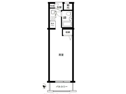 ドム雪ヶ谷大塚(1K/1階)の間取り写真