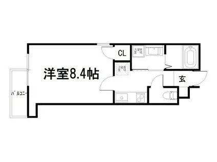 グランデ高野(1K/1階)の間取り写真