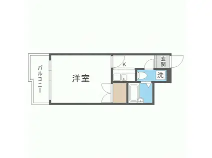 エステートモア博多グラン(1K/7階)の間取り写真