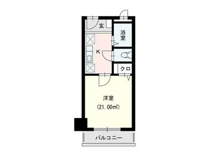 吉塚Mビル(1K/3階)の間取り写真