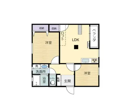 プルミエール久喜東(2LDK/2階)の間取り写真