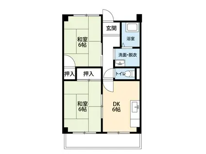 コーポ太閣(2DK/2階)の間取り写真