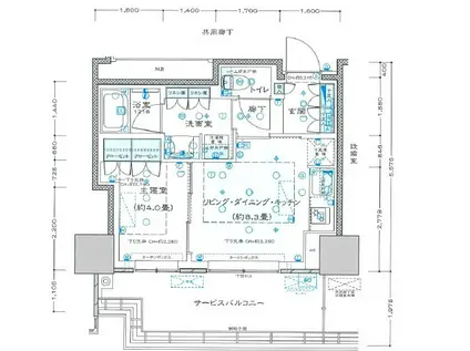 THE YOKOHAMA FROT TOWER(1LDK/28階)の間取り写真