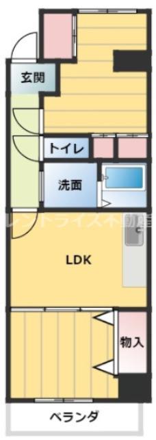 シュケル栄(1LDK/4階)の間取り写真