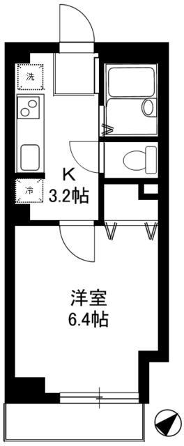 MA・VILLAGE(1K/2階)の間取り写真