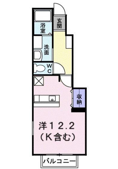 デフィー大町(ワンルーム/1階)の間取り写真