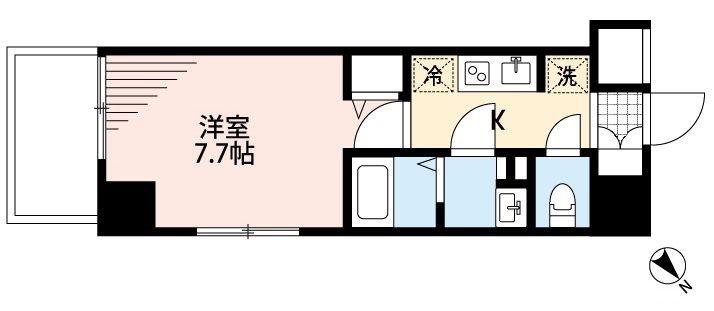 NSTAGE西所沢(1K/3階)の間取り写真