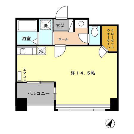GOODWAY FUJIMI(ワンルーム/6階)の間取り写真