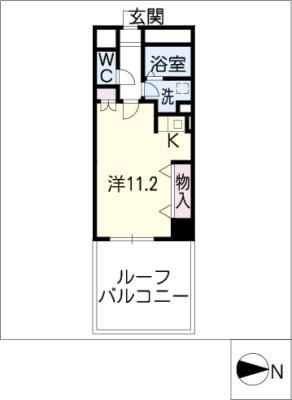 ハルモニア(ワンルーム/5階)の間取り写真