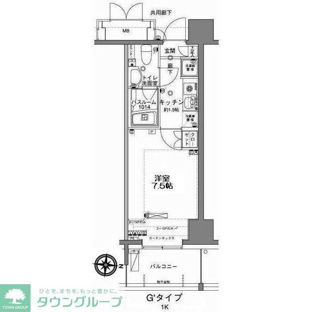 MFPRコート木場公園(1K/11階)の間取り写真