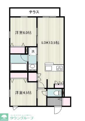 YS F RESIDENCE I(2LDK/1階)の間取り写真