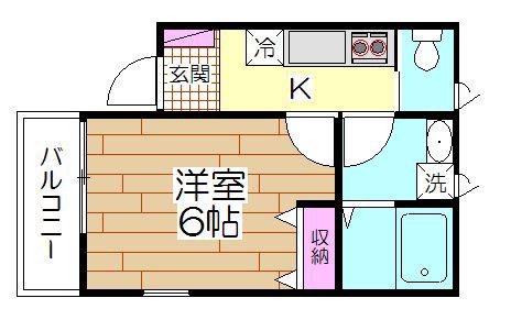GLANZ(1K/3階)の間取り写真