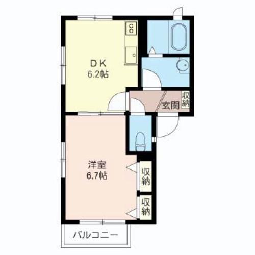 グランシード西台(1DK/1階)の間取り写真