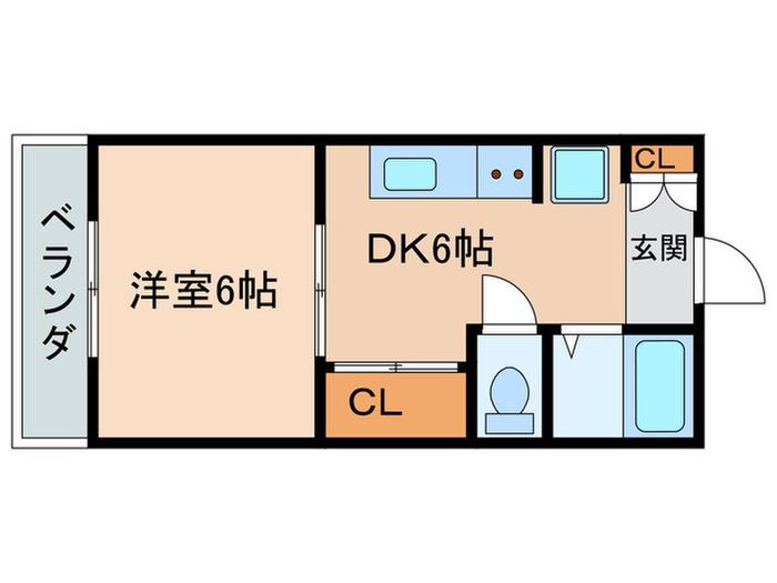 加藤マンション(1DK/2階)の間取り写真