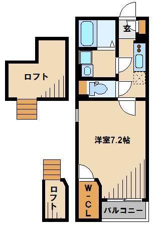 レオネクストD2 A1(1K/3階)の間取り写真