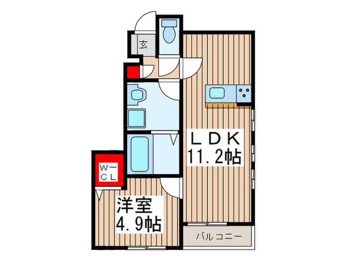 HIRAMASA(1LDK/1階)の間取り写真
