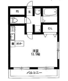 グランドール姫路(ワンルーム/5階)の間取り写真