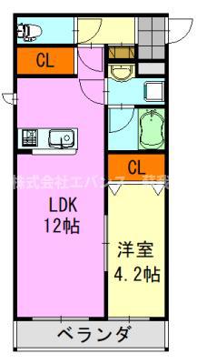 コクーン蘇我(1LDK/3階)の間取り写真