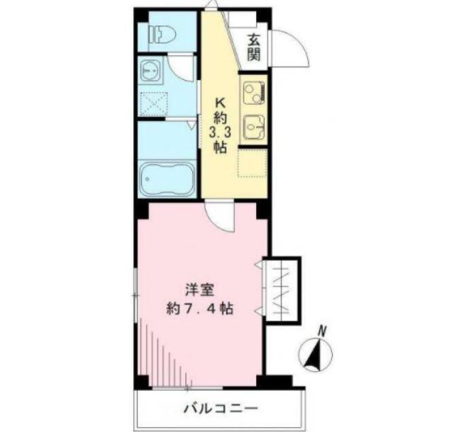 CASA VERDE(1K/2階)の間取り写真