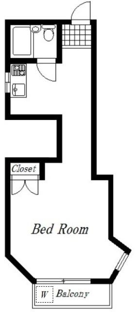 メゾン蔵王II(1K/1階)の間取り写真