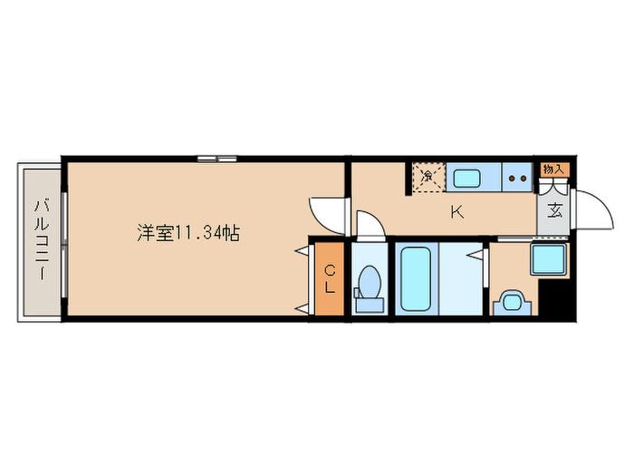 サンライズ梅小路(1K/5階)の間取り写真