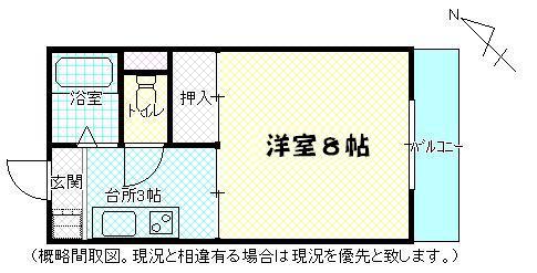 メゾンクレール(1K/1階)の間取り写真