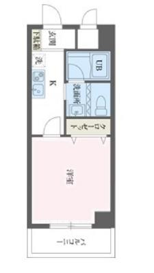 グリーン・ベル柿生(1K/1階)の間取り写真