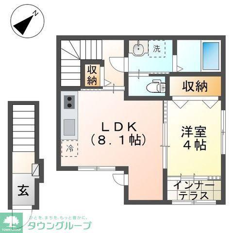 PETIT CHOU(1LDK/2階)の間取り写真