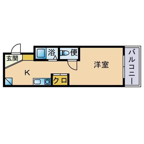レジデンスアイ(ワンルーム/2階)の間取り写真