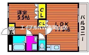 サングローリーガルデン(1LDK/1階)の間取り写真