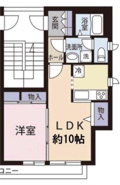 ヴェルエール西竹ノ塚(1LDK/3階)の間取り写真