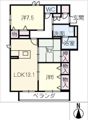 リラフォート・M(3LDK/2階)の間取り写真