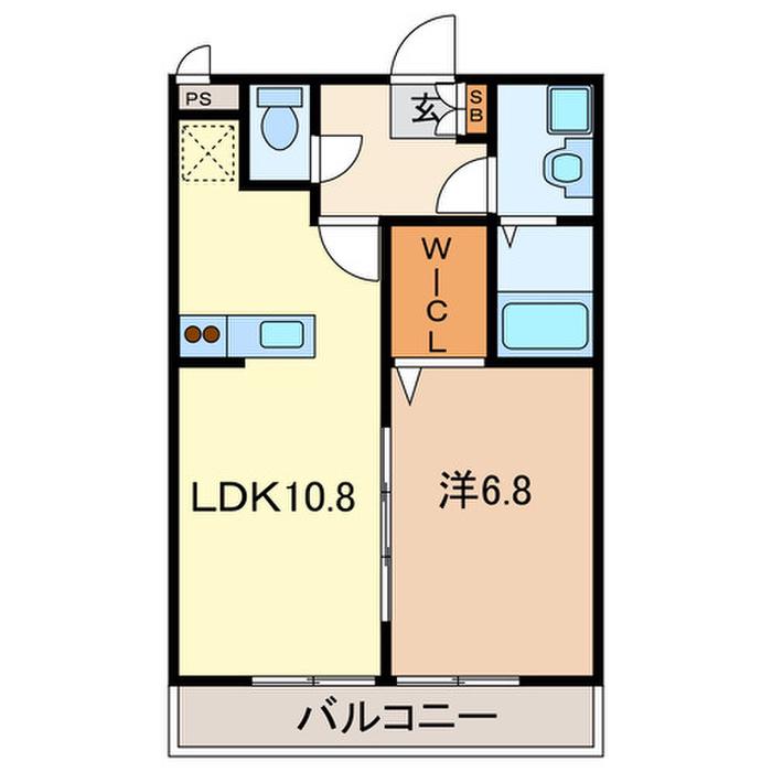 グランルミエール(1LDK/2階)の間取り写真
