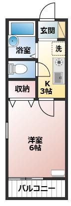 セジュール町田(1K/1階)の間取り写真
