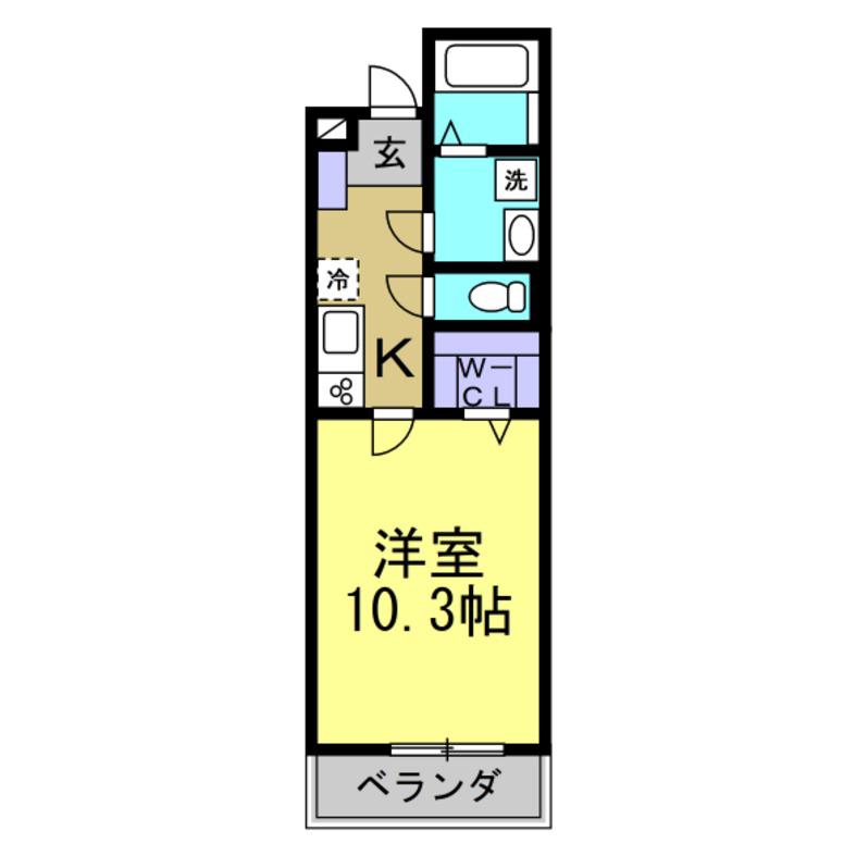 ANSER(1K/3階)の間取り写真