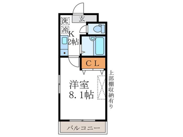 メゾン成功K(1K/2階)の間取り写真