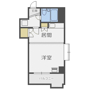 シティハイムN18(1DK/2階)の間取り写真