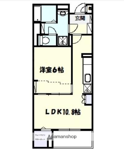 ブリッサ港南(1LDK/3階)の間取り写真